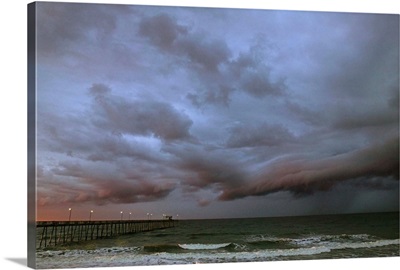 Stormy sky over ocean, Oak Island, North Carolina