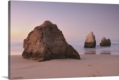 Strand of three brothers at beach on Portuguese Algarve.