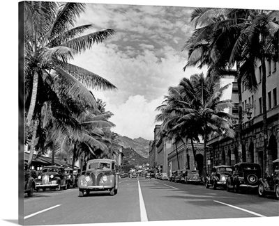 Street In Honolulu, Hawaii