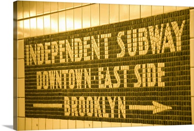 Subway sign in New York City, USA