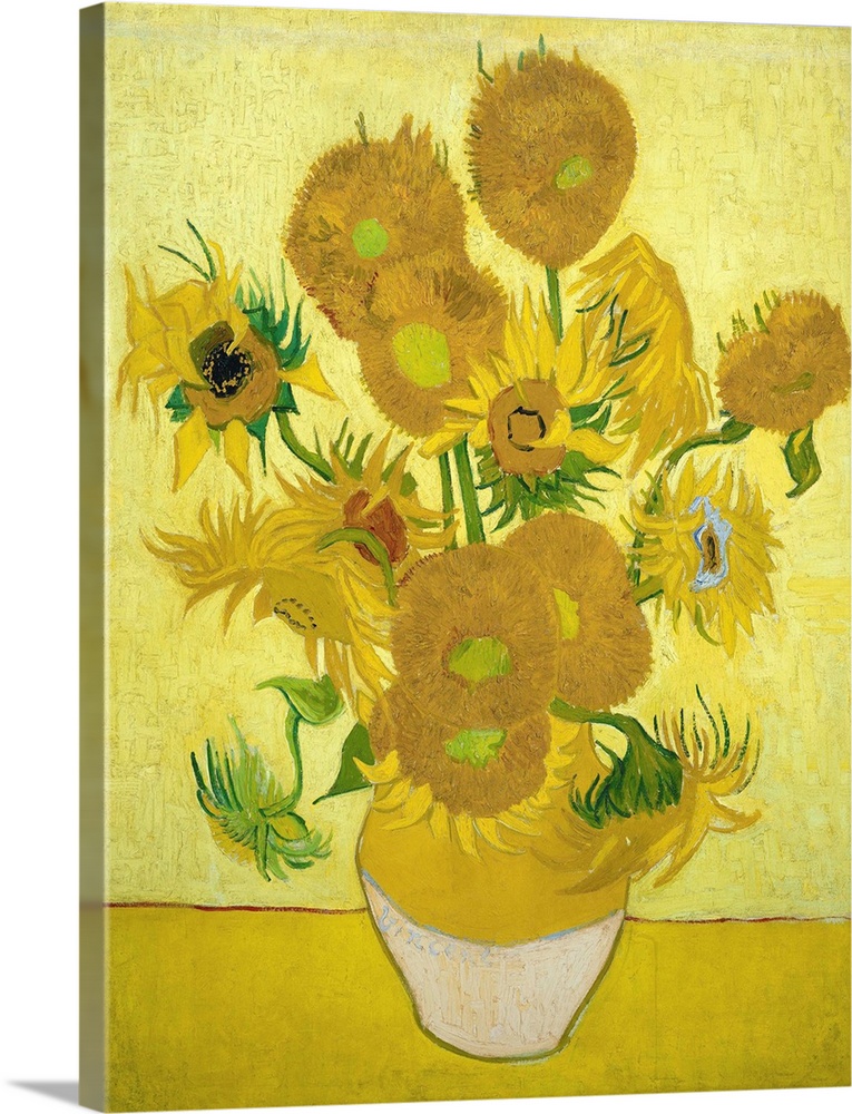 Vincent van Gogh (1853-1890), Sunflowers, 1889. Oil on canvas, 73 x 95 cm (28.7 x 37.4 in). Van Gogh Museum, Amsterdam, Ne...
