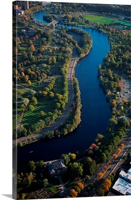 Sunrise Aerials of Charles River, Cambridge, Boston and New England