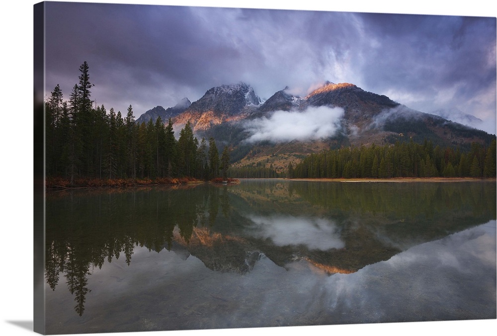 Sunrise at Leigh Lake, Grand Teton National Park.