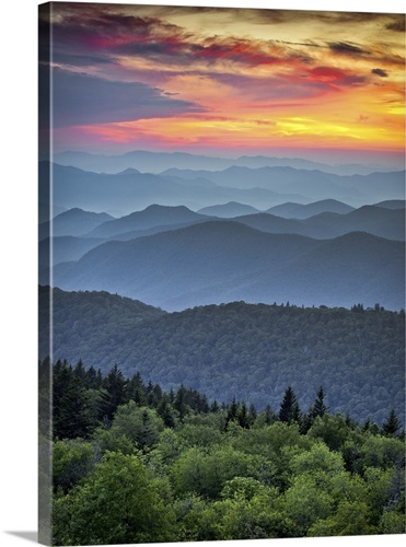 Sunset At Blue Ridge Parkway