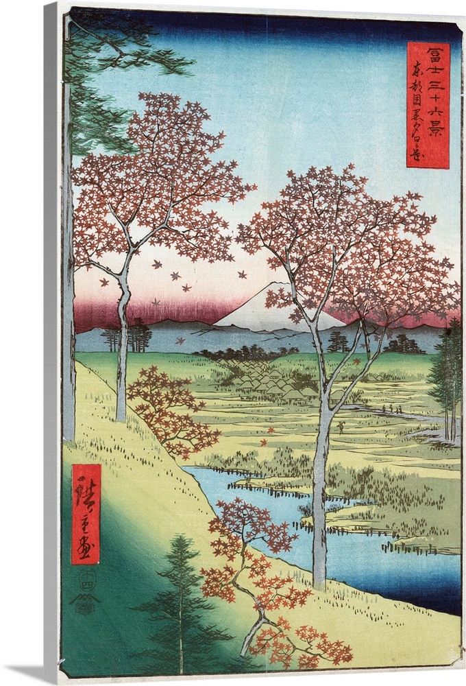 A print from the series Thirty-Six Views of Mount Fuji by Hiroshige. 1858