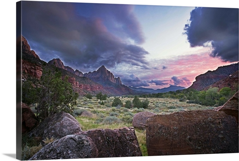 Sunset in Zion National Park | Great Big Canvas