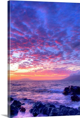 Sunset Over Beach At Wailea On Maui