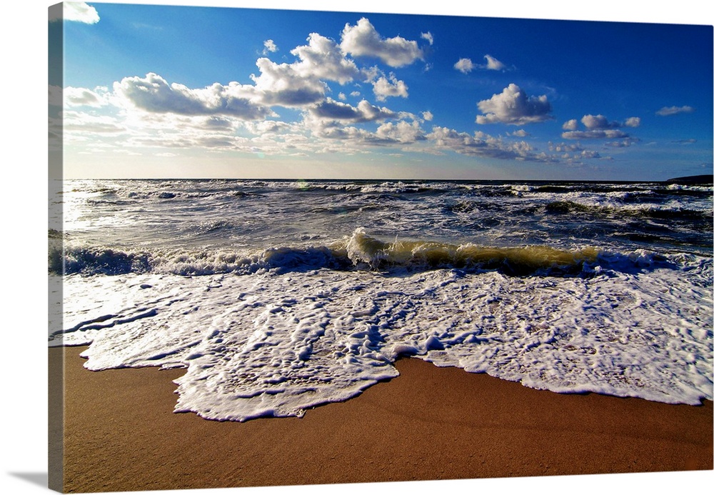 Surge of waves at coastline