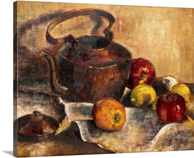 Teapot With Apples And Lemons