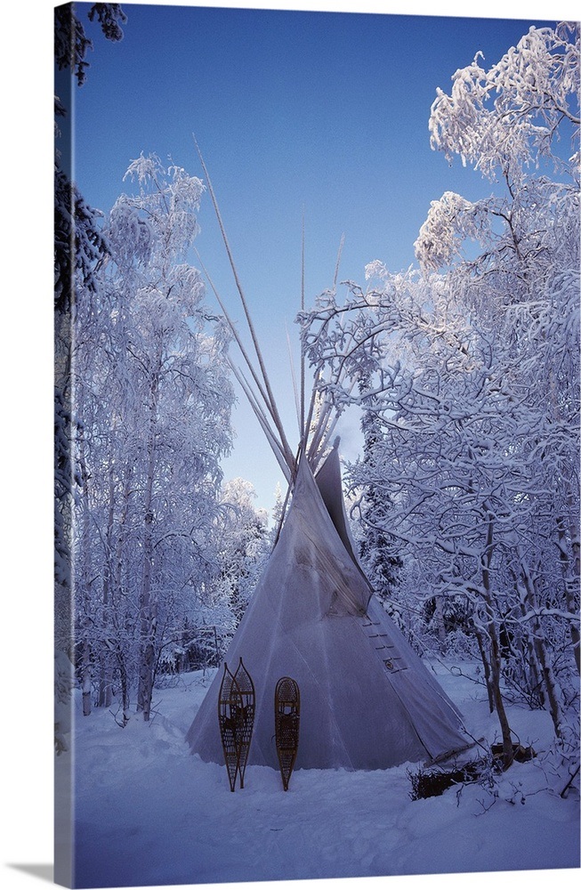 Teepee in Winter Wall Art, Canvas Prints, Framed Prints, Wall Peels