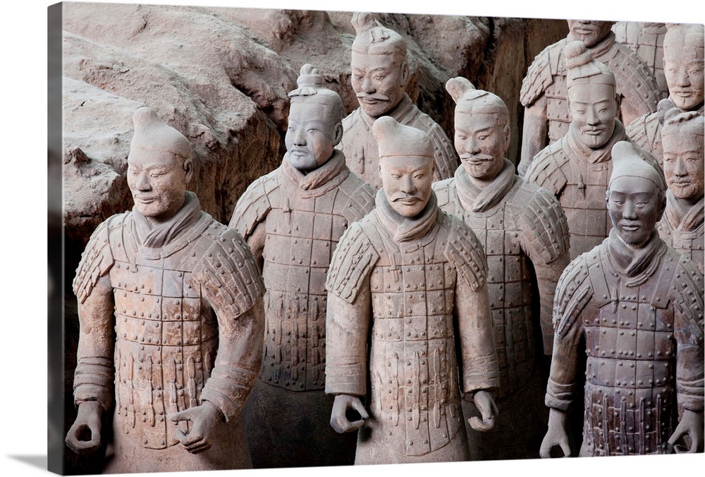Terracotta soldiers from the Imperial tomb of Qin Shi Huangdi, the First Emperor of China from 210 BC, Xi'an, China. | Loc...