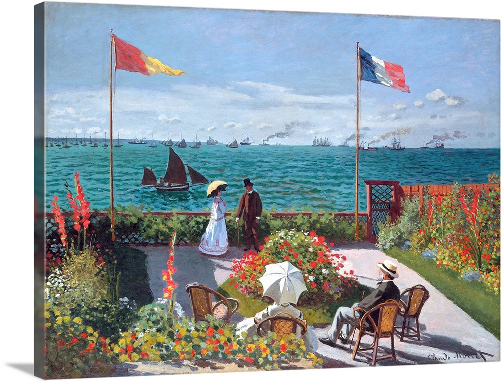 Claude Monet (French, 18401926), Terrasse  Sainte-Adresse (Terrace at Sainte-Adresse), 1867, oil on canvas, 98.1 x 129.9 c...