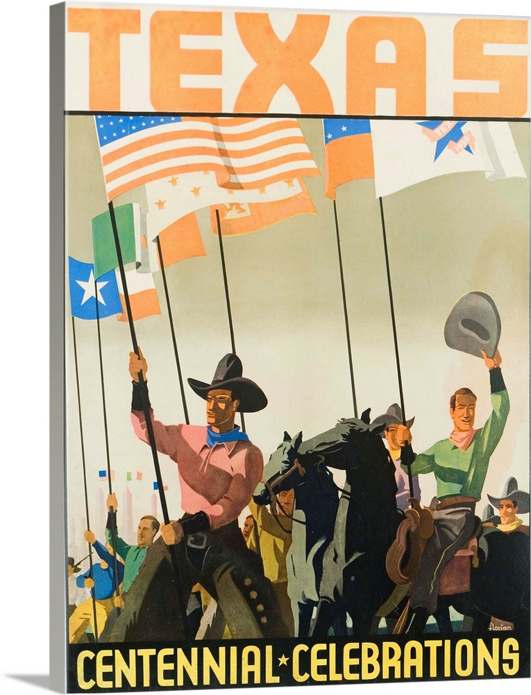 Texas Centennial Celebrations Poster By Florian