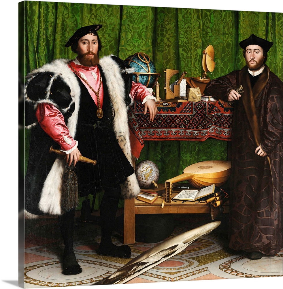 The Ambassadors By Hans Holbein The Younger Wall Art, Canvas Prints, Framed  Prints, Wall Peels Great Big Canvas