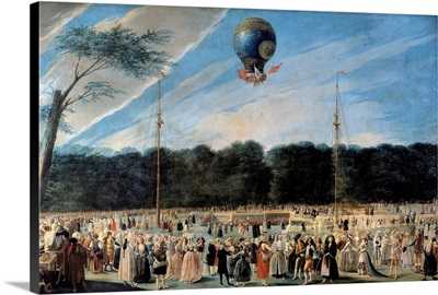 The Ascent of the Montgolfier Balloon at Aranjuez by Antonio Carnicero Mancio