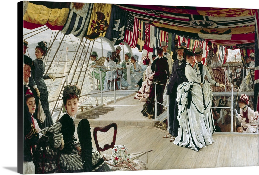 The ball aboard a ship around 1874. Painting of James Jacques Tissot (1836-1902). Ca. 1874. 1,29 X 0,84 m. Tate gallery, L...