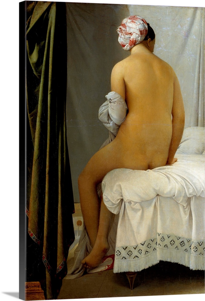 The Bather, known as the ValpinAon Bather - Painting by Jean-Auguste-Dominique Ingres (1780-1867), oil on canvas, 146x97 c...