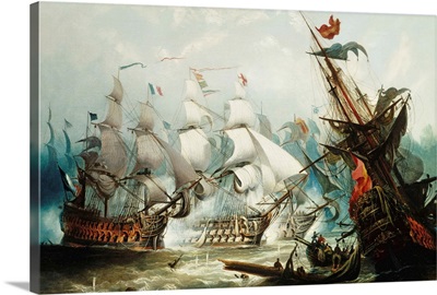 The Battle Of Trafalgar By John Callow