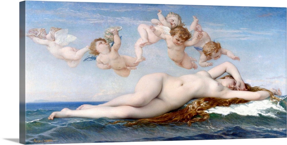 Alexandre Cabanel (French, 1823-1889), The Birth of Venus, 1863, oil on canvas, 130 x 225 cm (51.2 x 88.6 in), . Width: 2,...