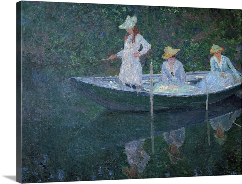 The Boat at Giverny by Claude Monet Wall Art, Canvas Prints, Framed ...