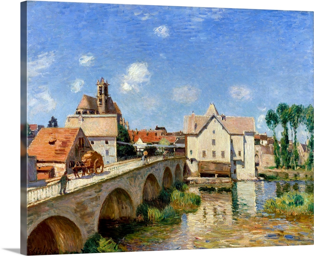 The Bridge of Moret in 1893. Painting by Alfred Sisley (1839-1899) 1893. 0,73 x 0,92 m. Orsay museum, Paris