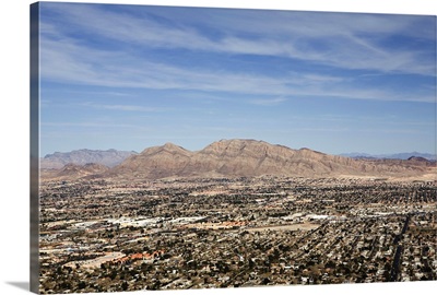 The City Of Las Vegas And Mountains In The Background, Nevada