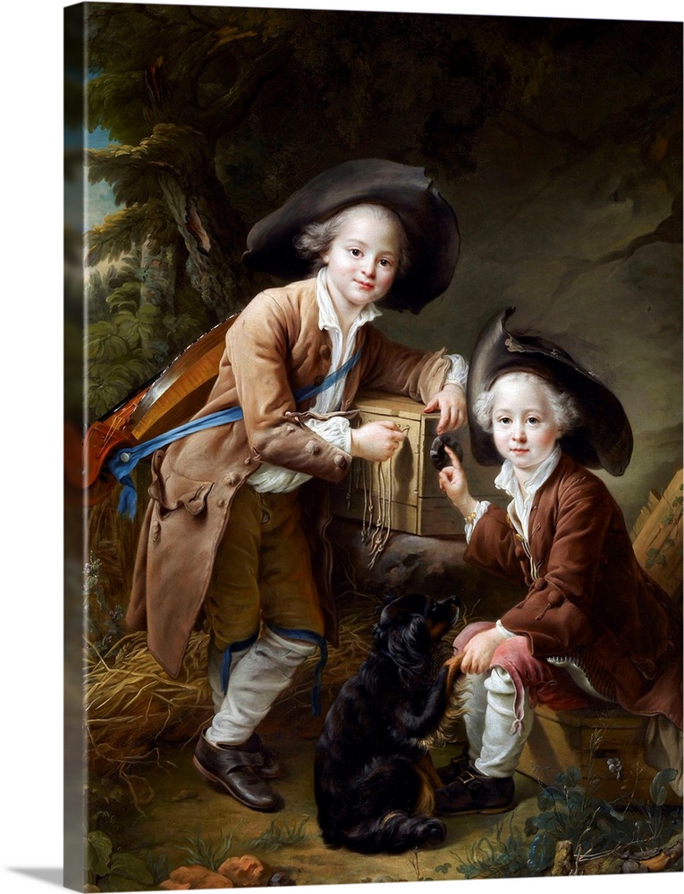 The Comte And Chevalier De Choiseul As Savoyards By Francois-Hubert Drouais