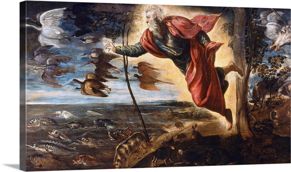 The Creation of the Animals by Jacopo Tintoretto (Jacopo Robusti)151x258 cm Galleria dell' Accademia, Venice, Italy