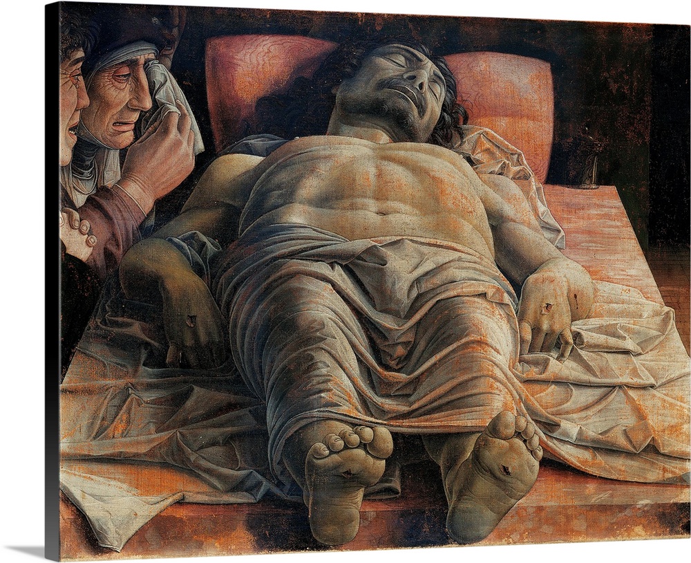 The Dead Christ by Andrea Mantegna - 1480 - 66x81 cm, tempera on canvas, Pinacoteca di Brera, Milan, Italy