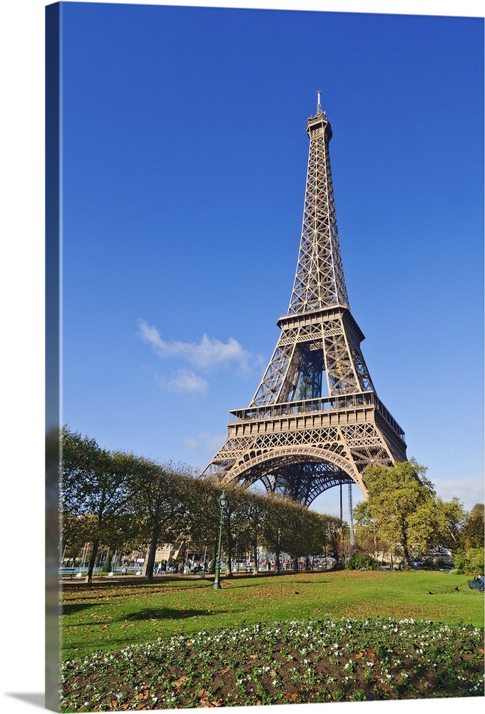 The Eiffel Tower with early Autumn gardens Wall Art, Canvas Prints ...
