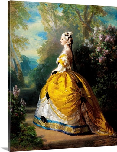 The Empress Eugenie (Eugenie De Montijo) By Franz Winterhalter Solid-Faced  Canvas Print