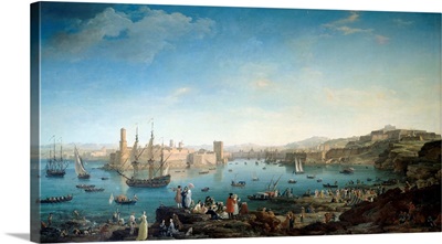 The entrance of the harbour of Marseille in 1754 by Joseph Vernet