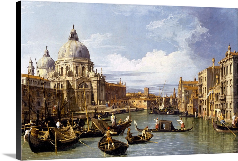 Canaletto (Italian, 1697-1768), The Entrance to the Grand Canal, Venice, c. 1730, oil on canvas, 68.6 x 91.8 cm (27 x 36.1...