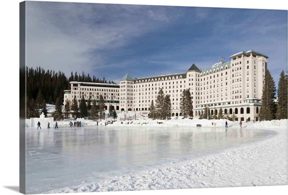 The Fairmont Hotel in Lake Louise, Banff National Park, in the Alberta, Canadian Rockies, Canada