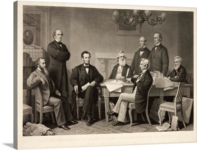 The First Reading of the Emancipation Proclamation Before the Cabinet
