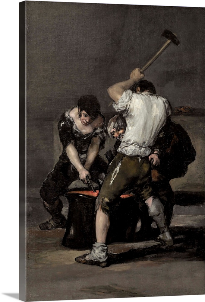 La Fragua (The Forge). Circa 1815-1820. Oil on canvas, 125.1 x 181.6 cm (49.3 x 71.5 in). Frick Collection, New York, New ...