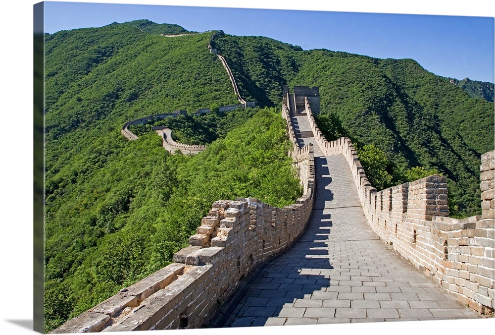 The Great Wall of China in Beijing, China Solid-Faced Canvas Print
