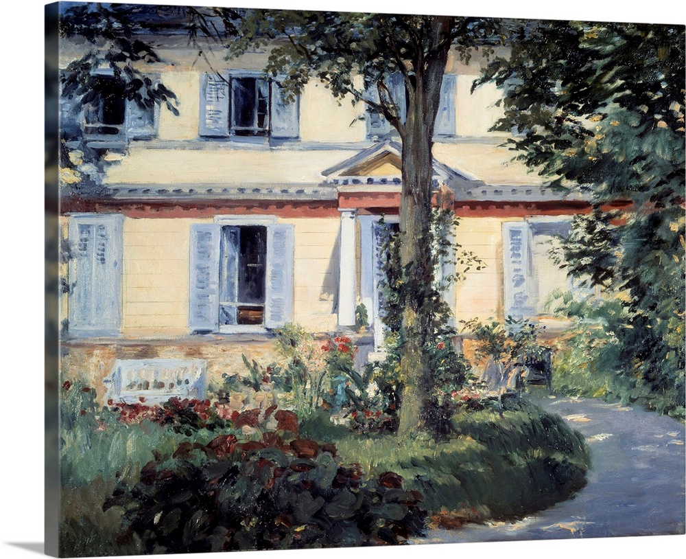 The House at Rueil. Painting by Edouard Manet (1832-1883 ) 1882. Staatliche Museum, Berlin, Germany