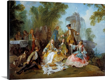 The hunting party meal by Nicolas Lancret