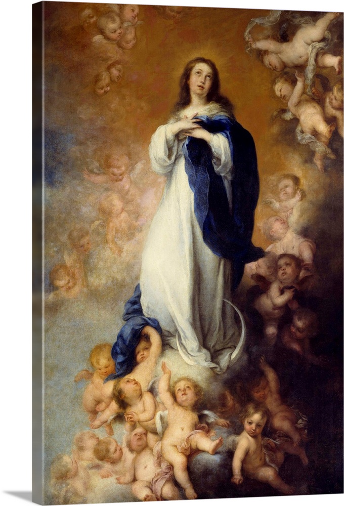 The Immaculate Conception or The Soult Immaculate Conception. Painting by Bartolome Murillo (1618-1682), Spanish School, 1...