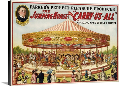 The Jumping Horse Carry-Us-All Carnival Poster