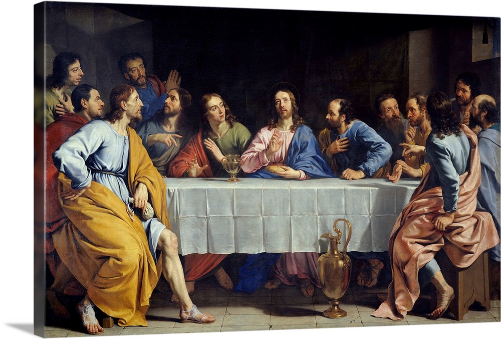 The Last Supper. Painting by Philippe de Champaigne (1602-1674). 1648.1,58 x 2,33. Louvre Museum, Paris