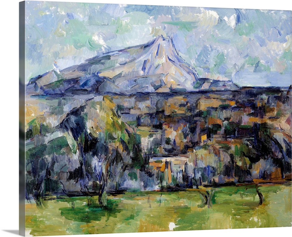 The Mont Sainte Victoire. Painting by Paul Cezanne (1839-1906), 1902. Nelson-Atkins Museum of Art, Kansas City.