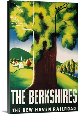 The New Haven Railroad Advertising Travel Poster, The Berkshires
