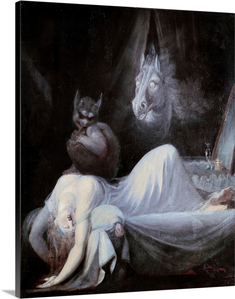 The Nightmare. Painting by Johann Heinrich Fussli (Henry Fuseli) (1741 - 1825), Swiss School, 1782. Goethe Museum, Frankfu...