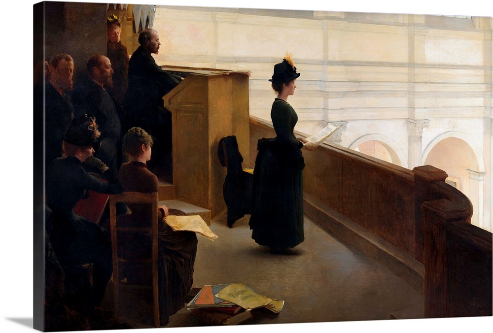 This scene is set in the choir loft of the church of Saint-Francois-Xavier in Paris. Circa 1885, oil on canvas, 93 1/4 x 1...