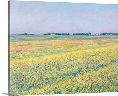 The Plain Of Gennevilliers, Yellow Fields By Gustave Caillebotte