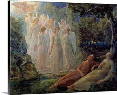 The Poem of the Soul: Golden Ladder by Louis Janmot