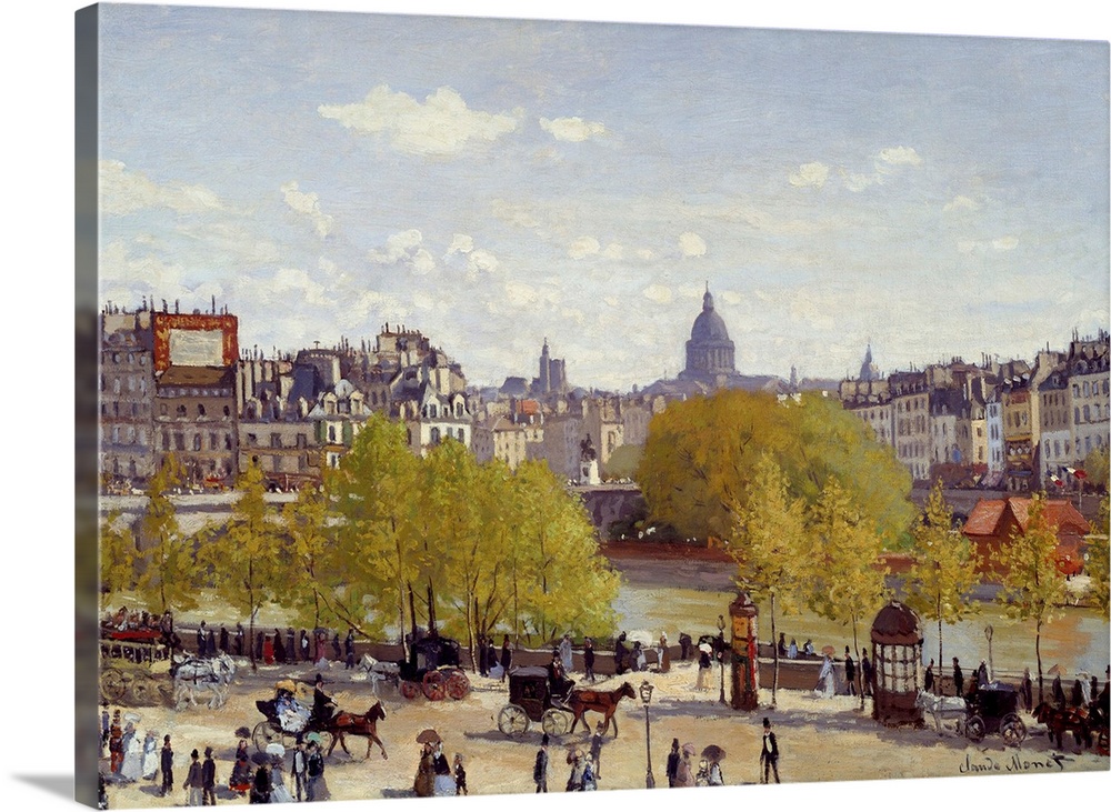 The Quai du Louvre in Paris, 1867. Painting by Claude Monet (1840-1926), 1867. Oil on canvas. 0,87 x 0,62 m. Gemeentemuseu...