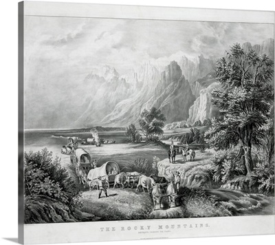 The Rocky Mountains, Emigrants Crossing The Plains By Currier And Ives